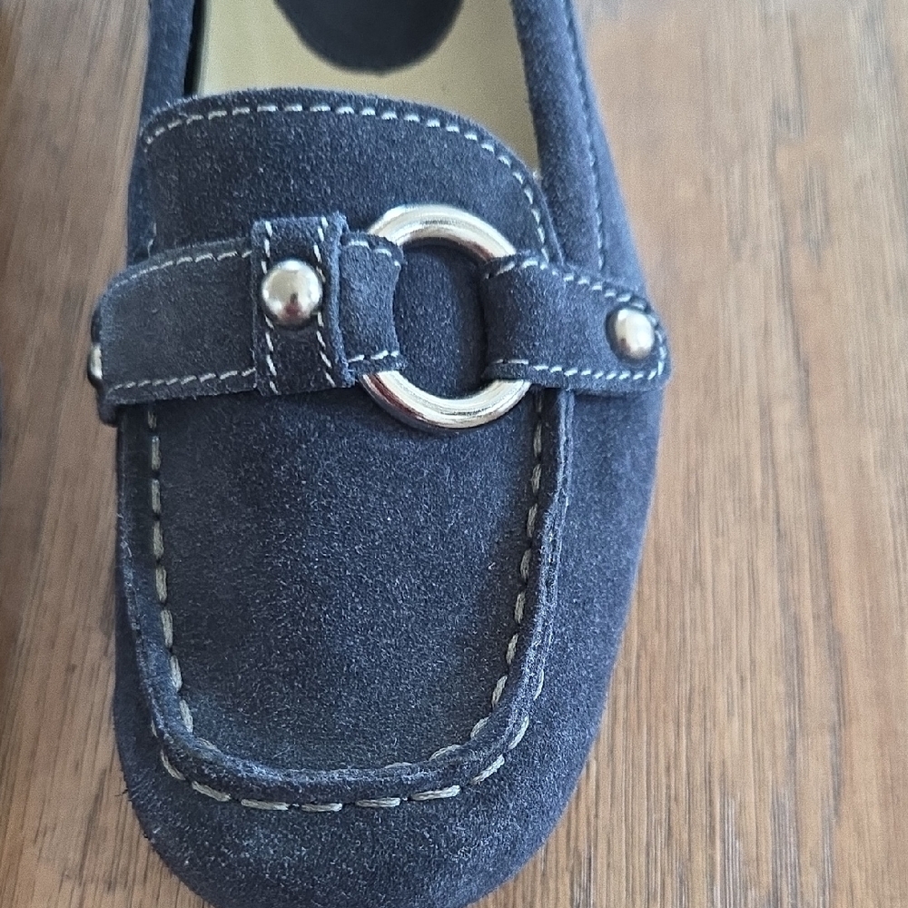 Banana Republic Navy Suede Bit Loafers - Picture 5 of 11